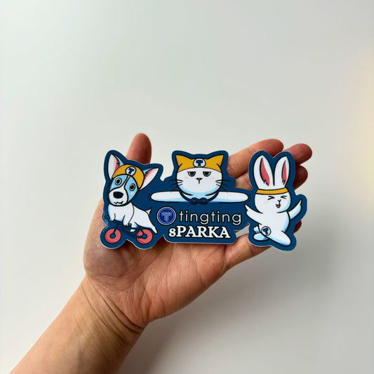 Triathlon Sticker Cute Cat Bunny Puppy