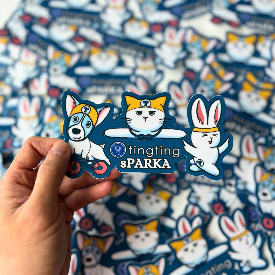 Triathlon Sticker Cute Cat Bunny Puppy