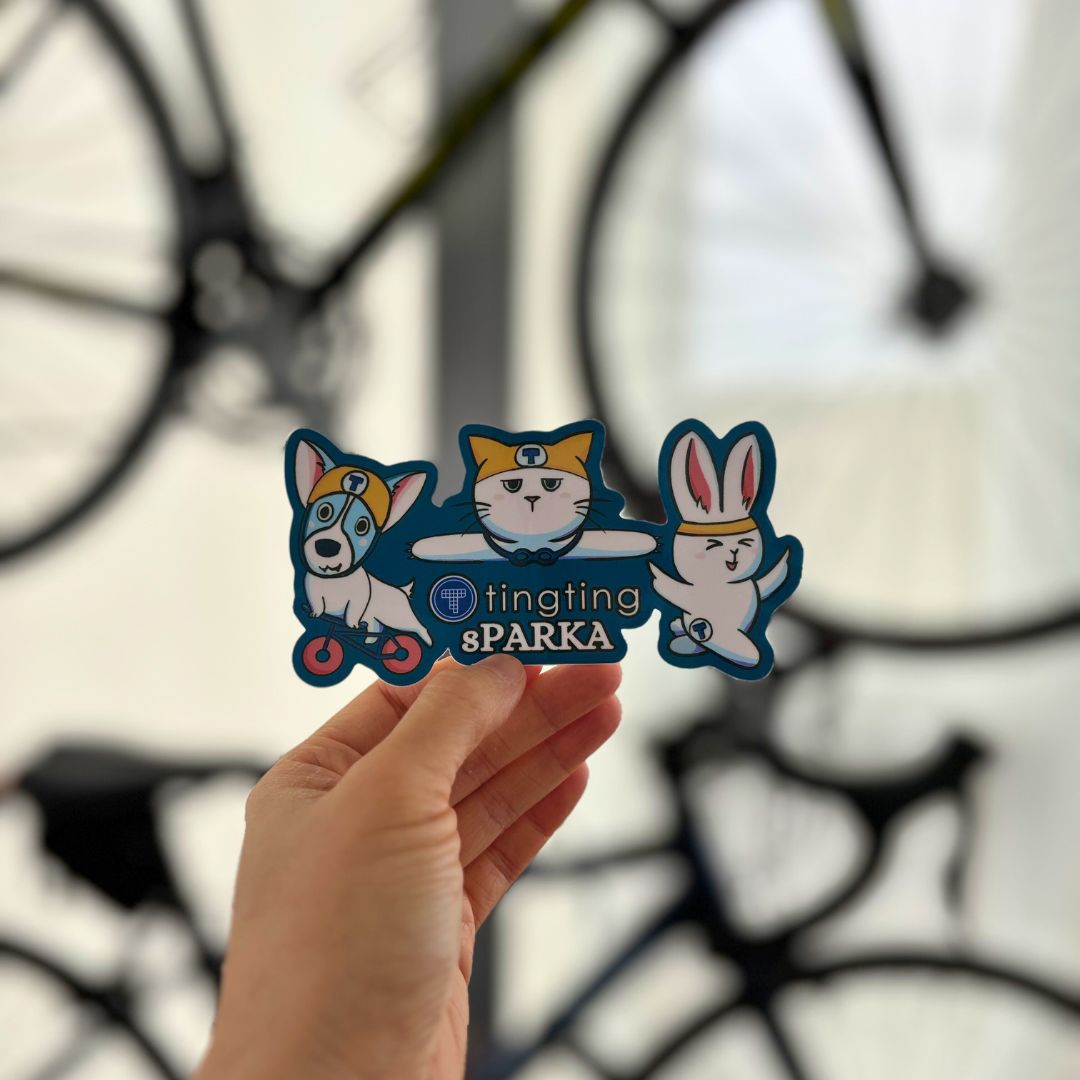 Triathlon Sticker Cute Cat Bunny Puppy