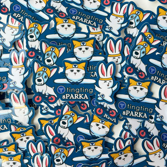 Triathlon Sticker Cute Cat Bunny Puppy